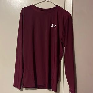 Under Armour 3xl heatgear maroon long sleeve T-shirt, snug, but not compression